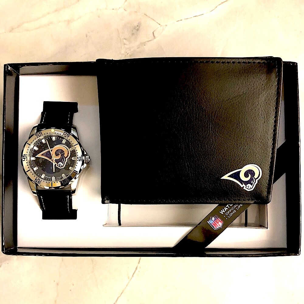 NEW LA Rams Mens watch wallet set